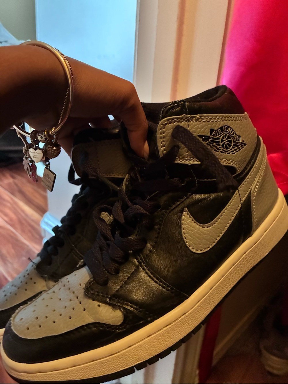 Jordan Women's High-Top Sneakers in Black and Gray